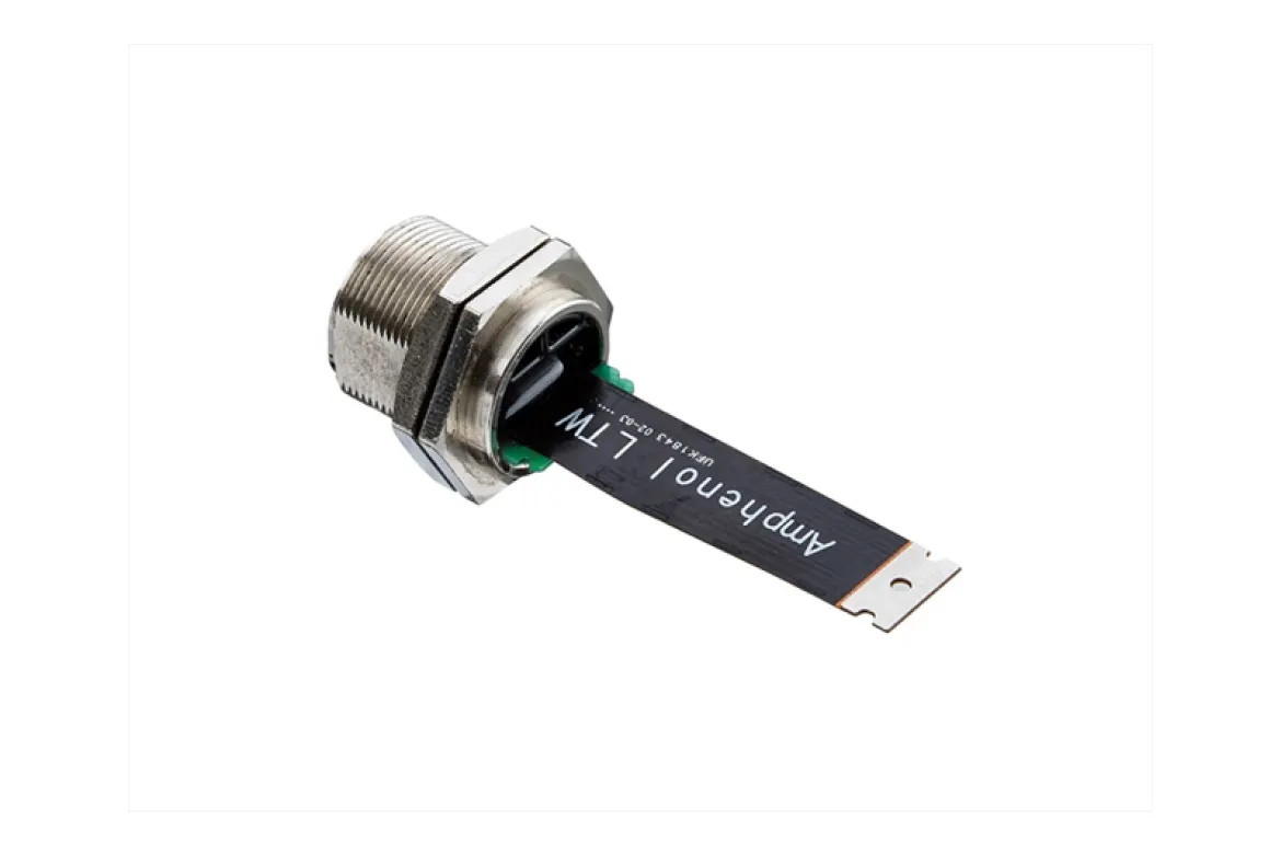 USB C IP67 metal panel mount female with pcb flex lead 46mm