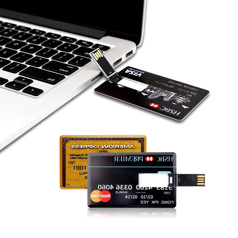USB Flash Drive 32gb 64gb Bank Credit Card Shape Memory Stick