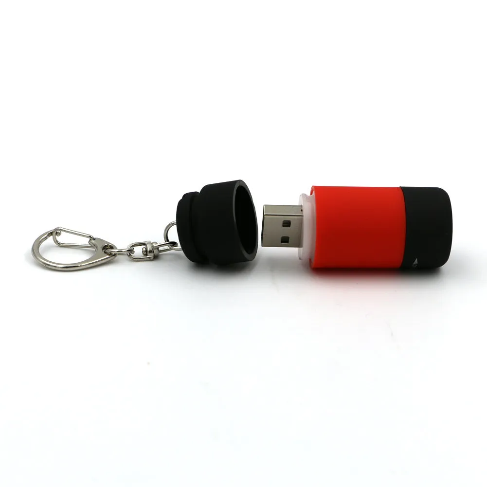 USB Ultra Bright Rechargeable LED Keychain Flashlight
