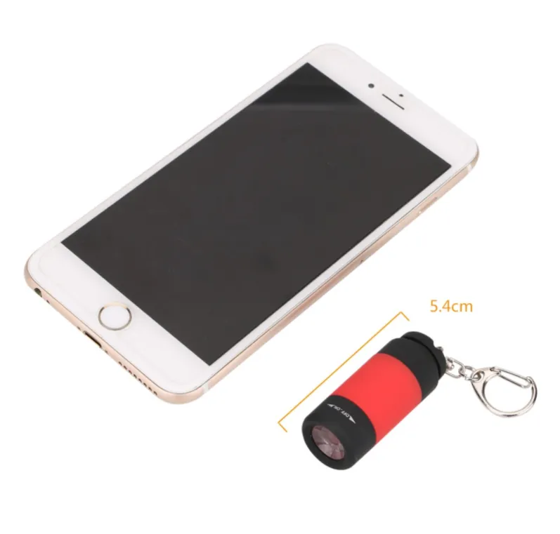 USB Ultra Bright Rechargeable LED Keychain Flashlight