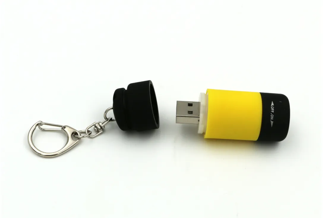 USB Ultra Bright Rechargeable LED Keychain Flashlight