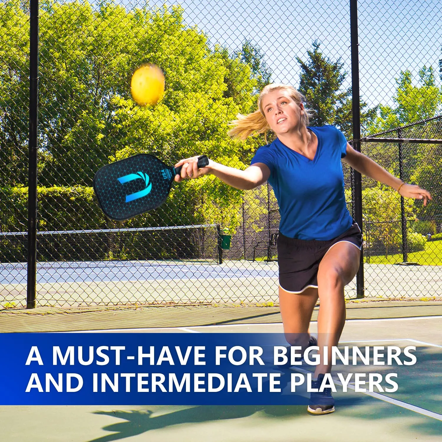 Uteeqe Pickleball Bag Set with 2 Pickleball Paddle, 4 Pickleball Balls, 1 Pickleball Bag