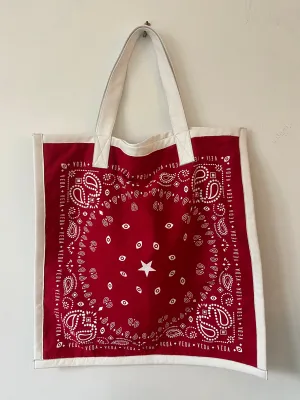 Veda Bandana Tote Red