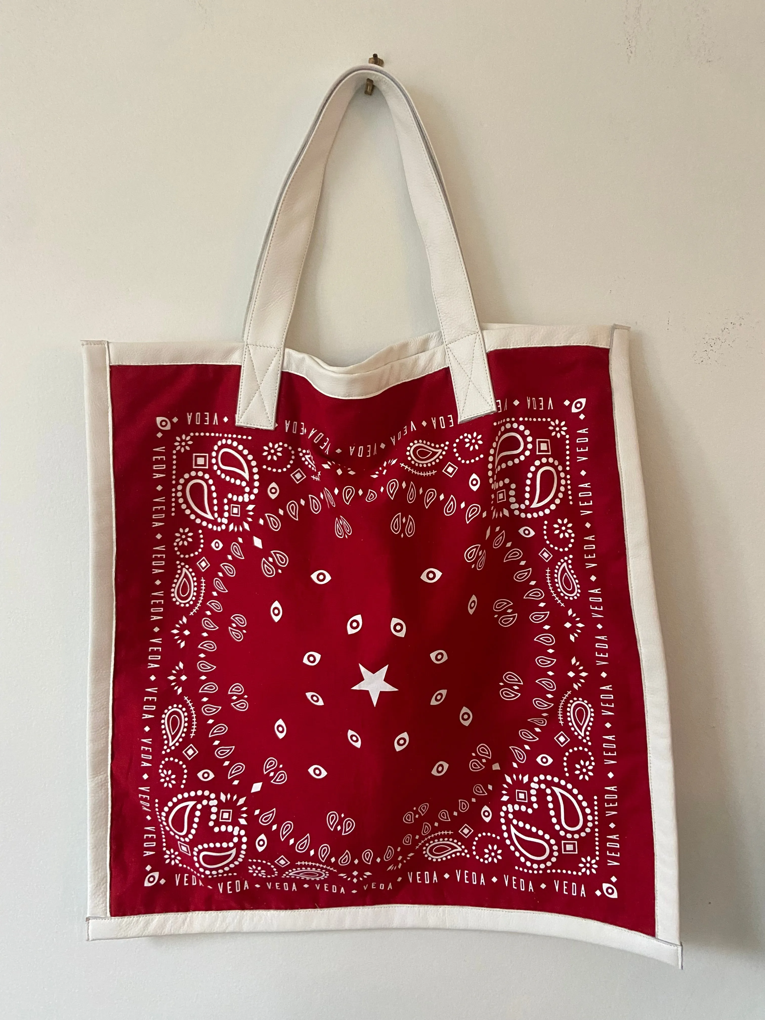 Veda Bandana Tote Red