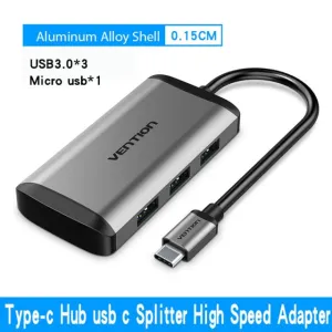 Vention USB 3.0 HUB 4 Port Adapter Multi USB 2.0 Splitter High Speed OTG for Macbook PC Computer Accessories USB Type-C Hub New