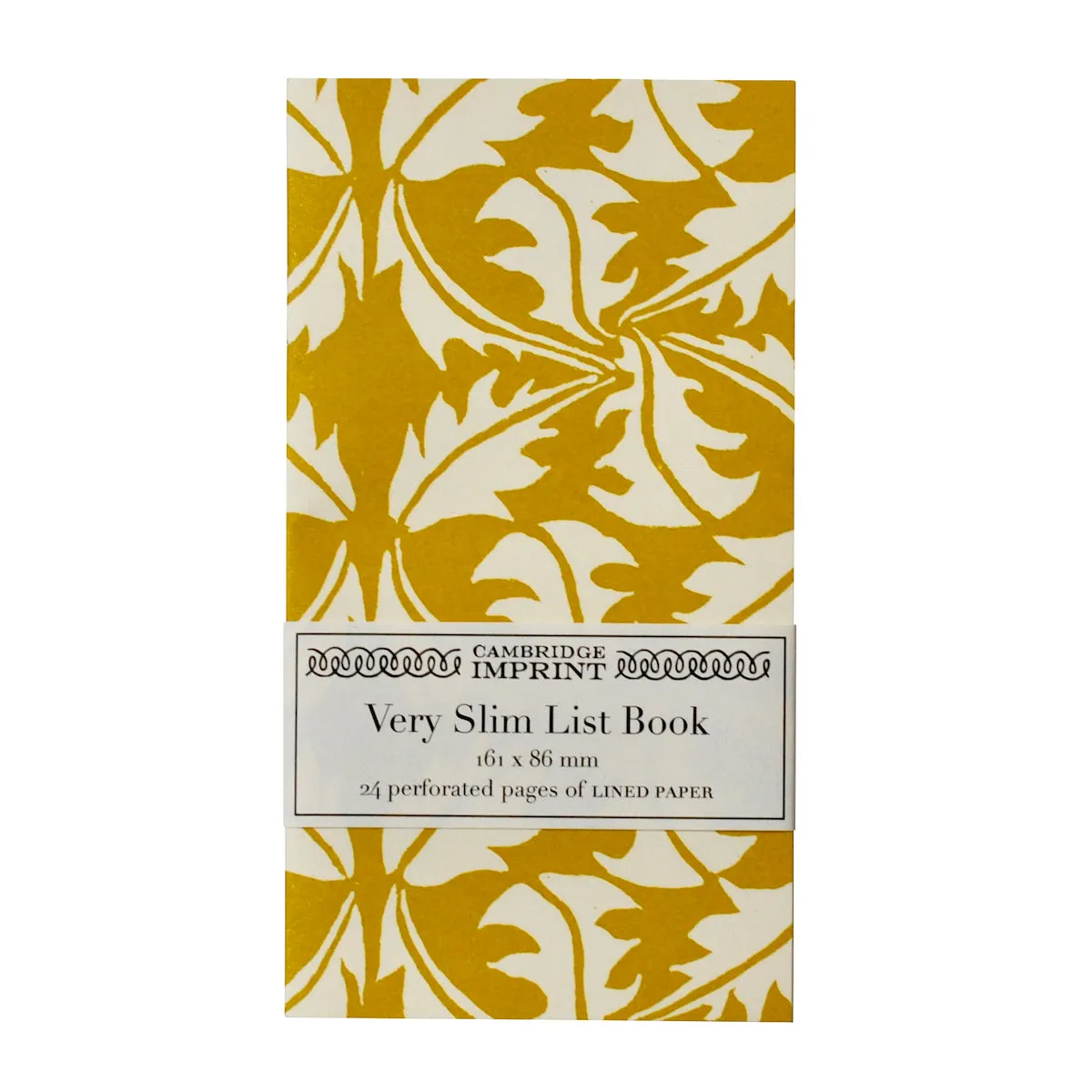 Very Slim List Book in Dandelion Tumeric