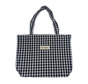 VICHY TOTE BAG / black