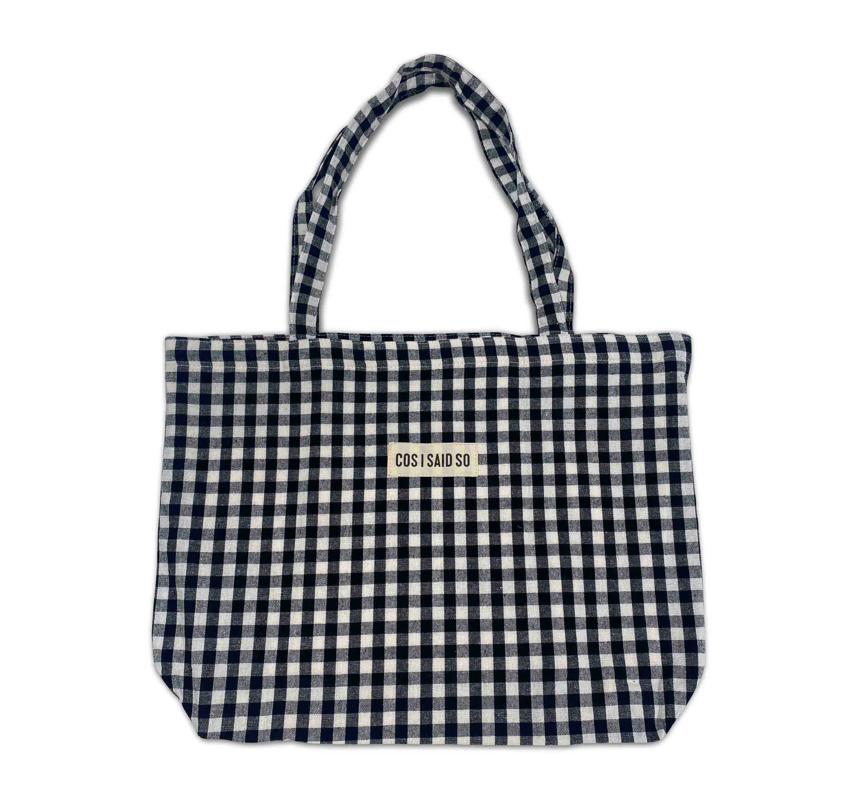 VICHY TOTE BAG / black