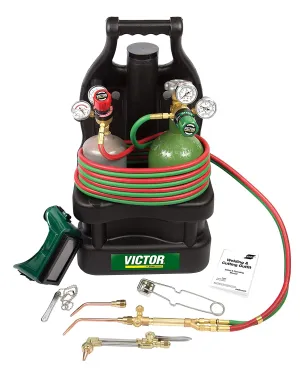 Victor 0384-0948 Welding and Cutting Outfit Victor G150-J-Cpt Torch kit Tote with Tanks