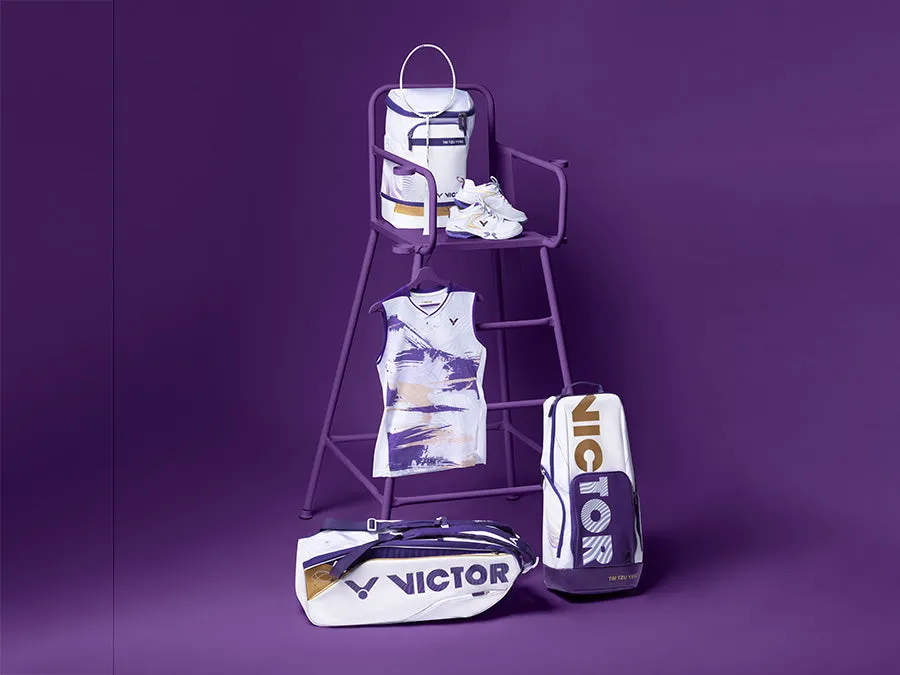Victor Tai Tzu Ying BR3825TTY AJ Long Backpack [Bright White/Purple]