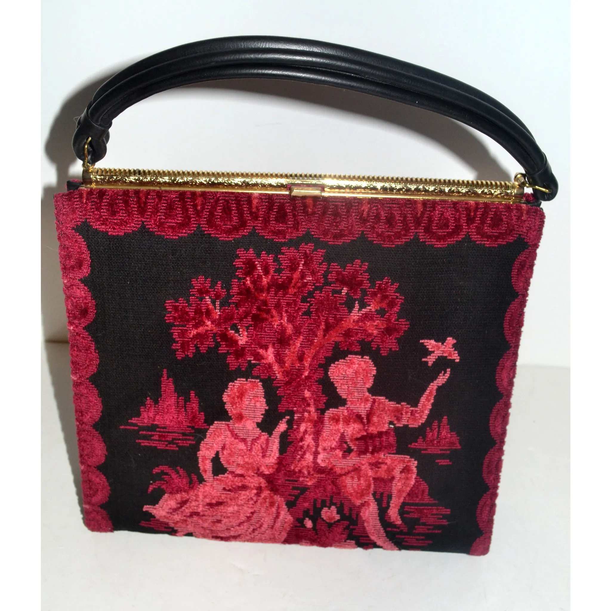 Victorian Style Pink Carpetbag Purse