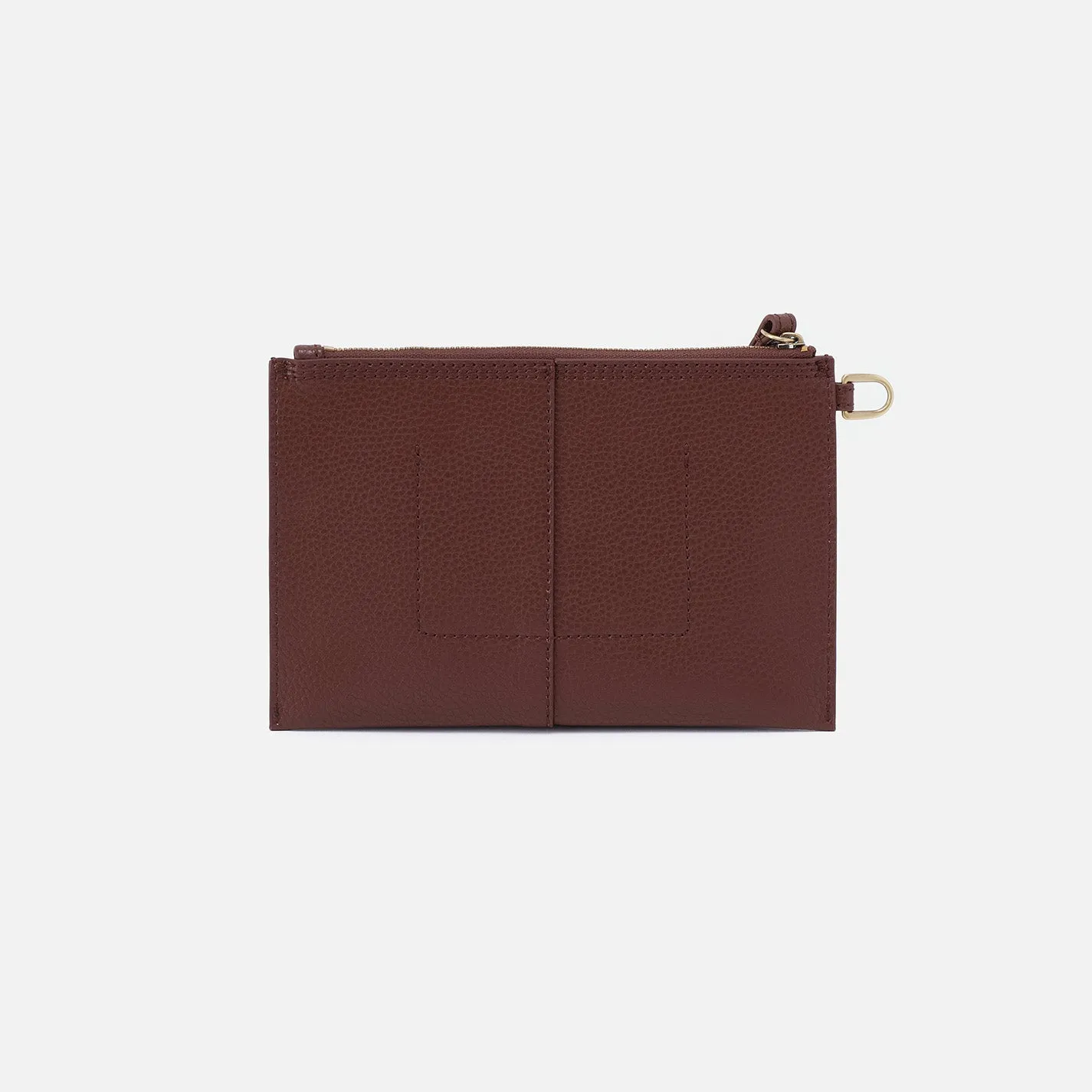 Vida Small Pouch in Micro Pebbled Leather - Chocolate