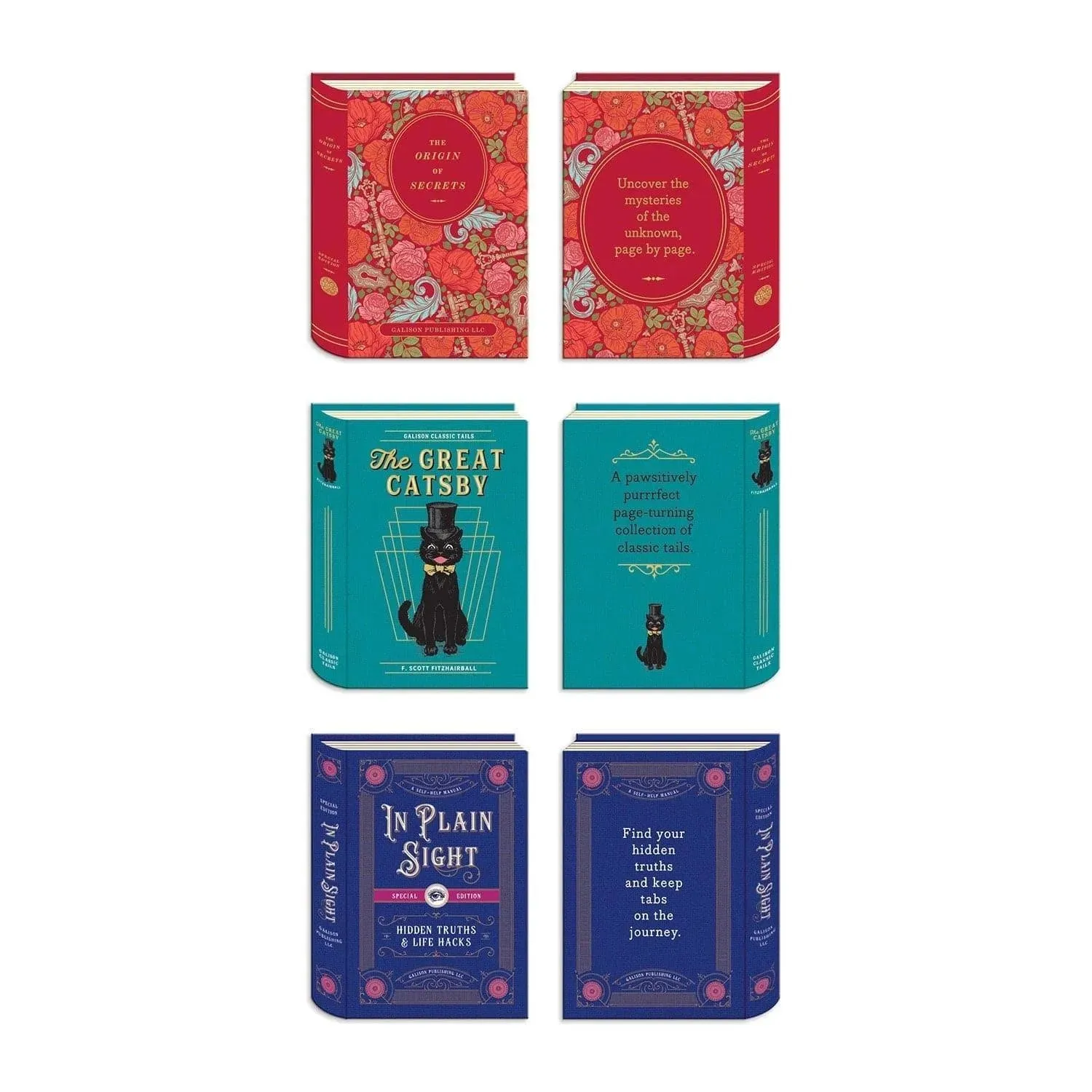 Vintage Books Shaped Magnetic Bookmarks