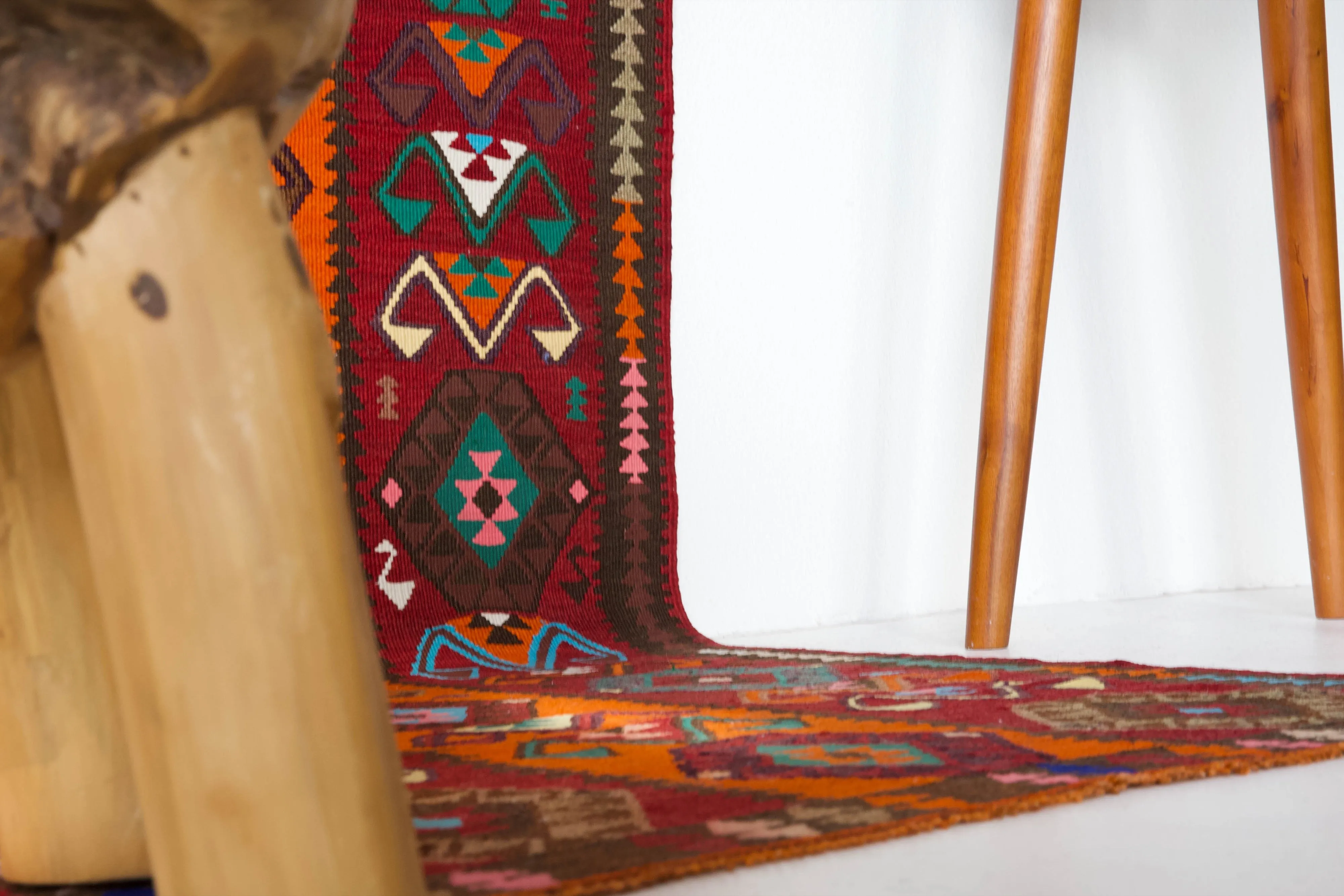 Vintage Eastern Anatolian kilim runner 2'9"x11'3"