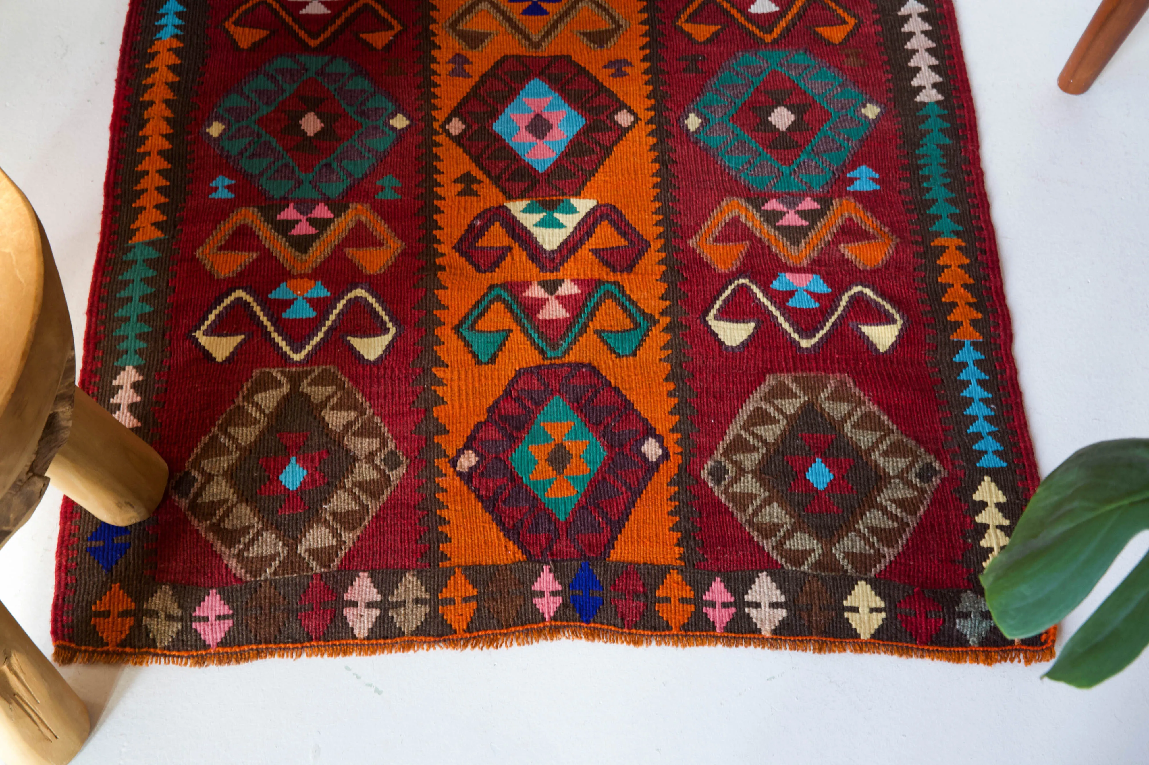 Vintage Eastern Anatolian kilim runner 2'9"x11'3"