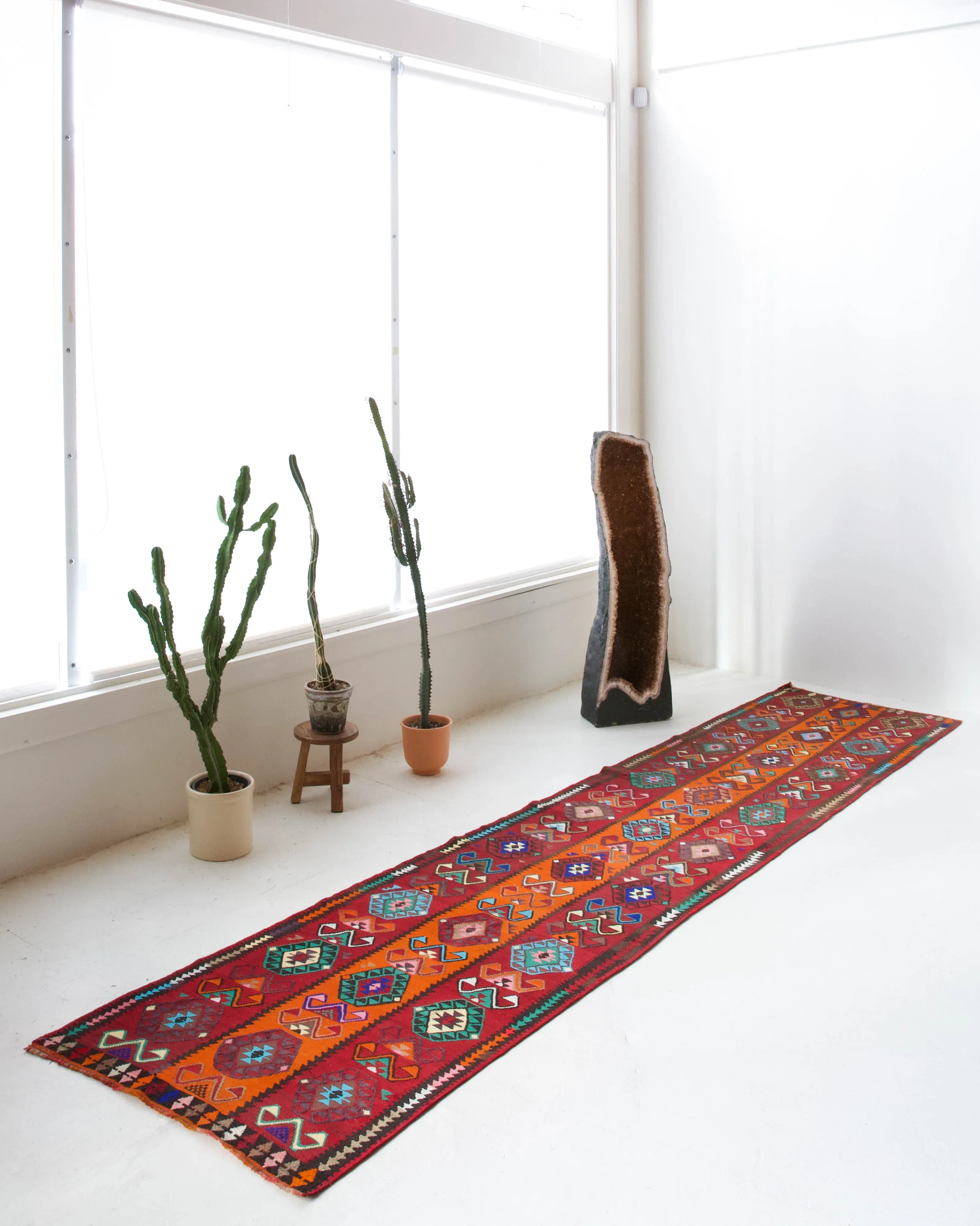 Vintage Eastern Anatolian kilim runner 2'9"x11'3"