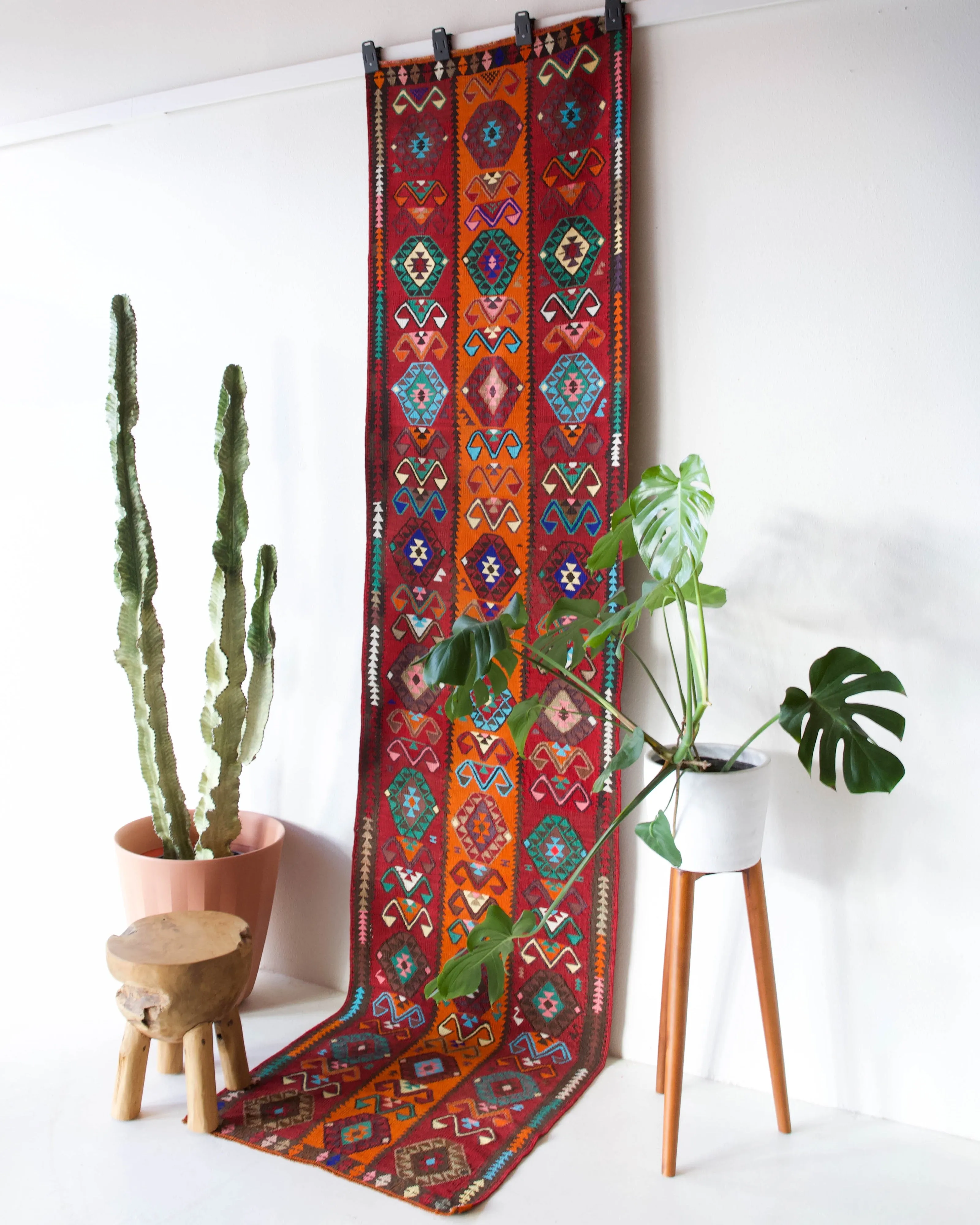 Vintage Eastern Anatolian kilim runner 2'9"x11'3"