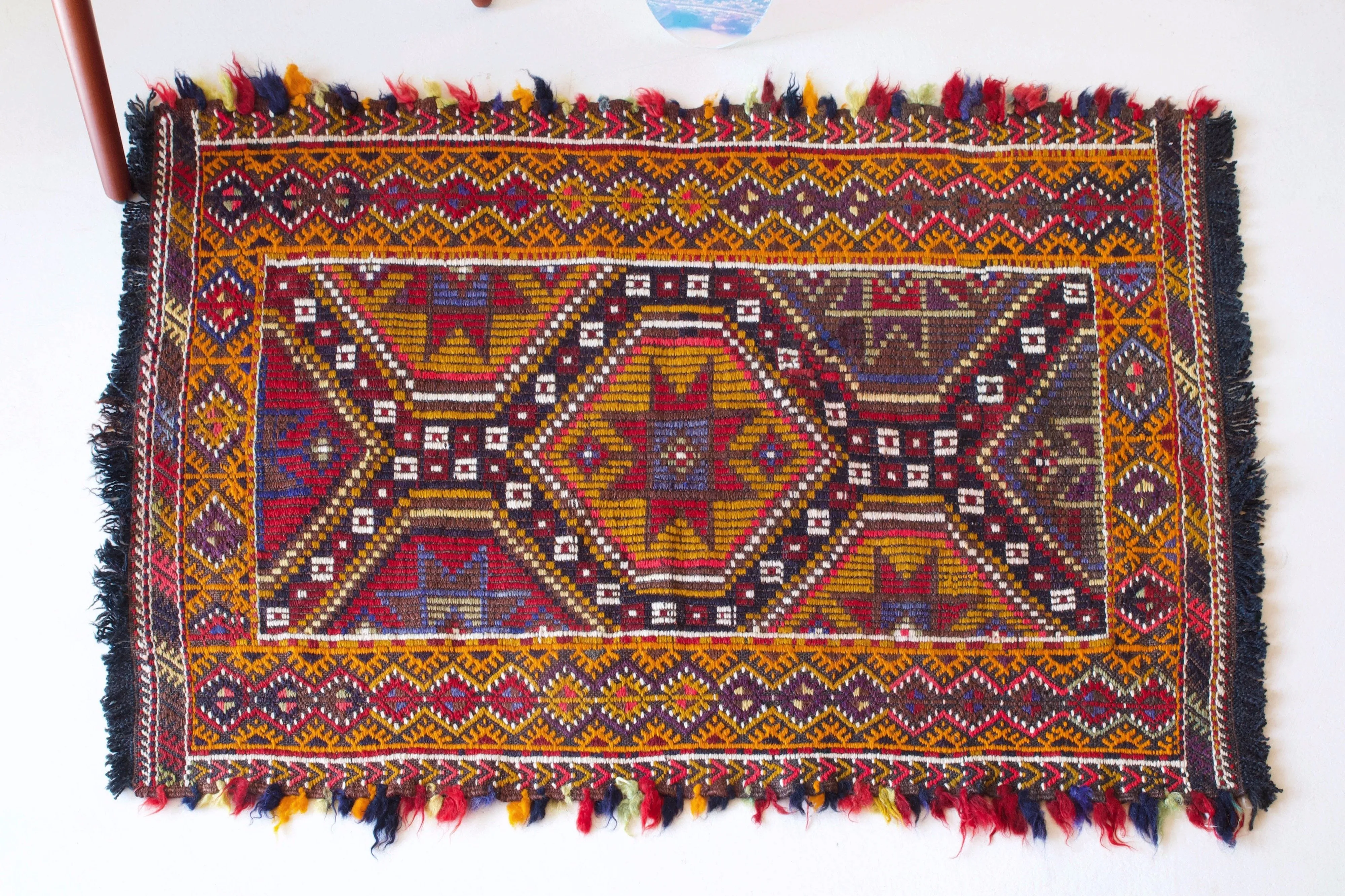 Vintage Mini Cicim Kilim Rug 2'7"x4'1"