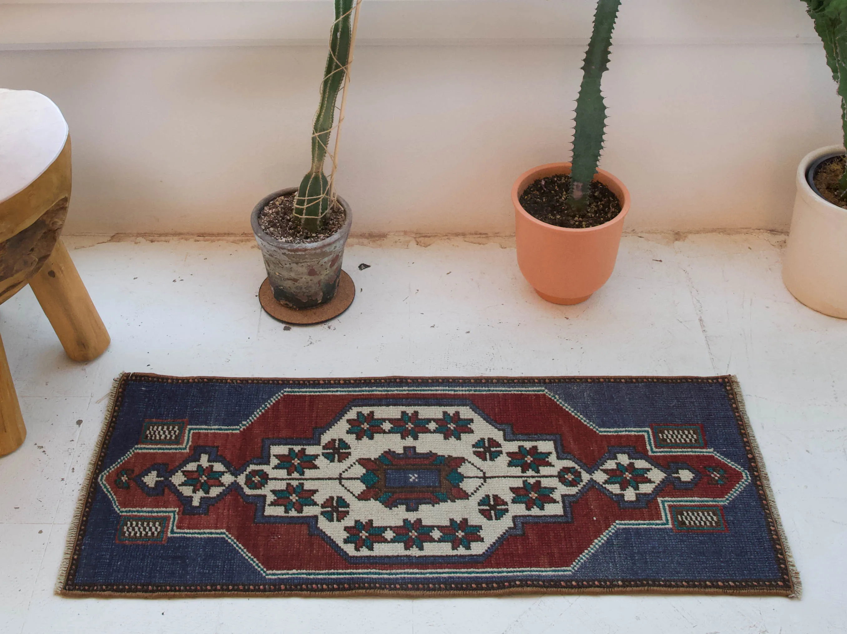 Vintage Mini Turkish Rug 14"x35"