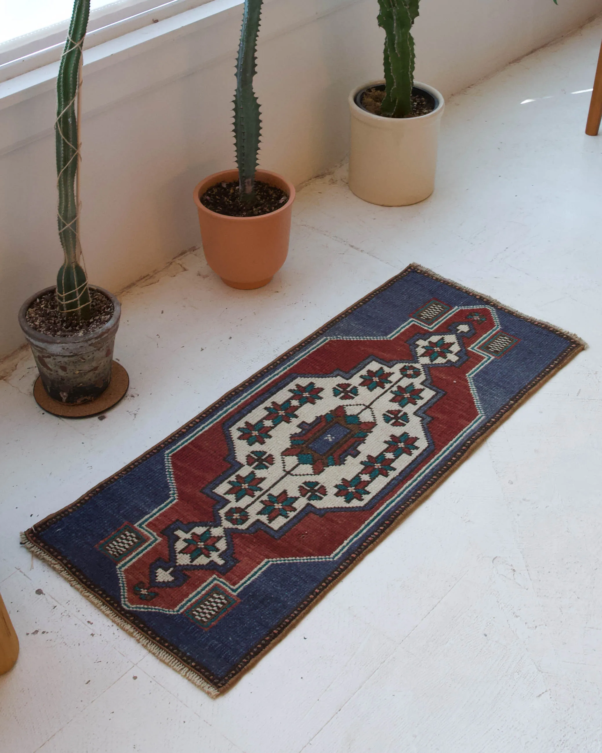 Vintage Mini Turkish Rug 14"x35"