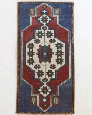 Vintage Mini Turkish Rug 14"x35"