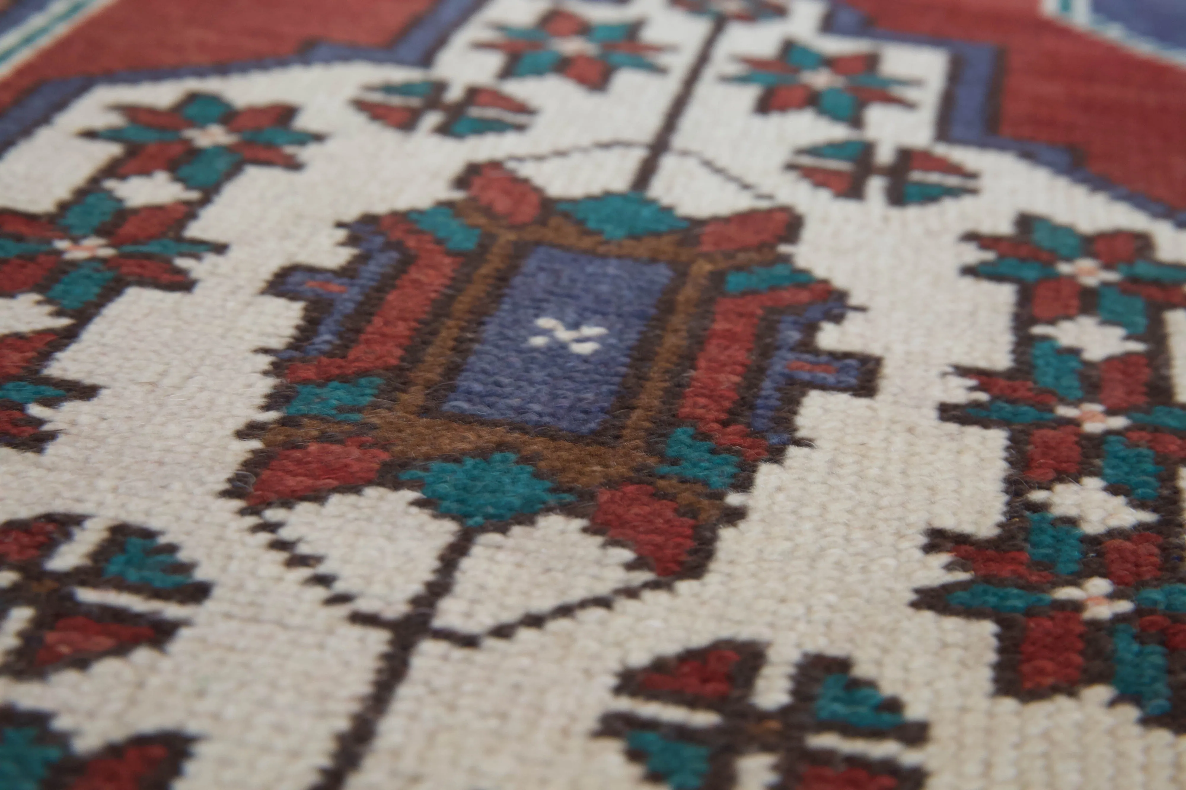 Vintage Mini Turkish Rug 14"x35"