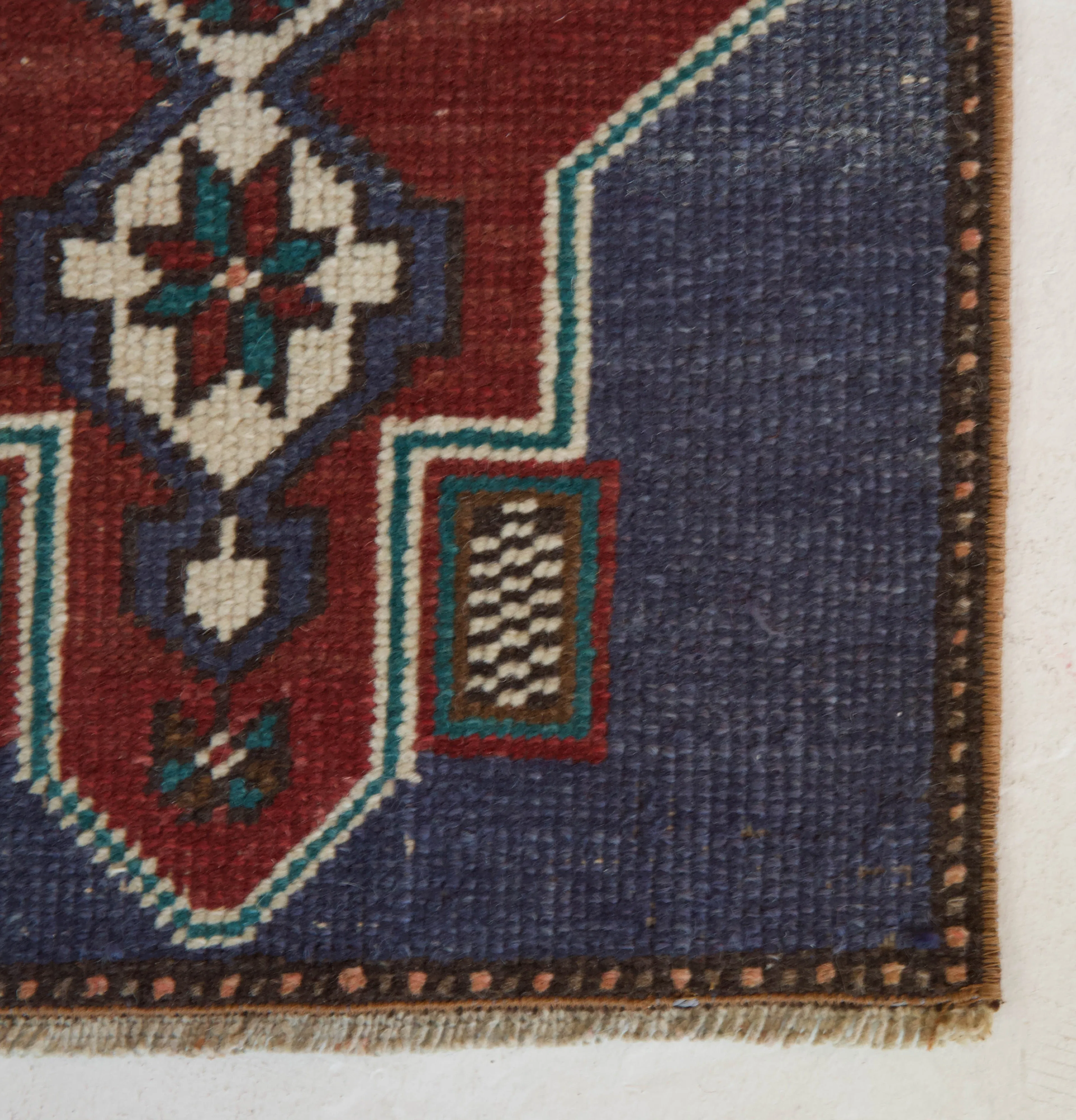 Vintage Mini Turkish Rug 14"x35"