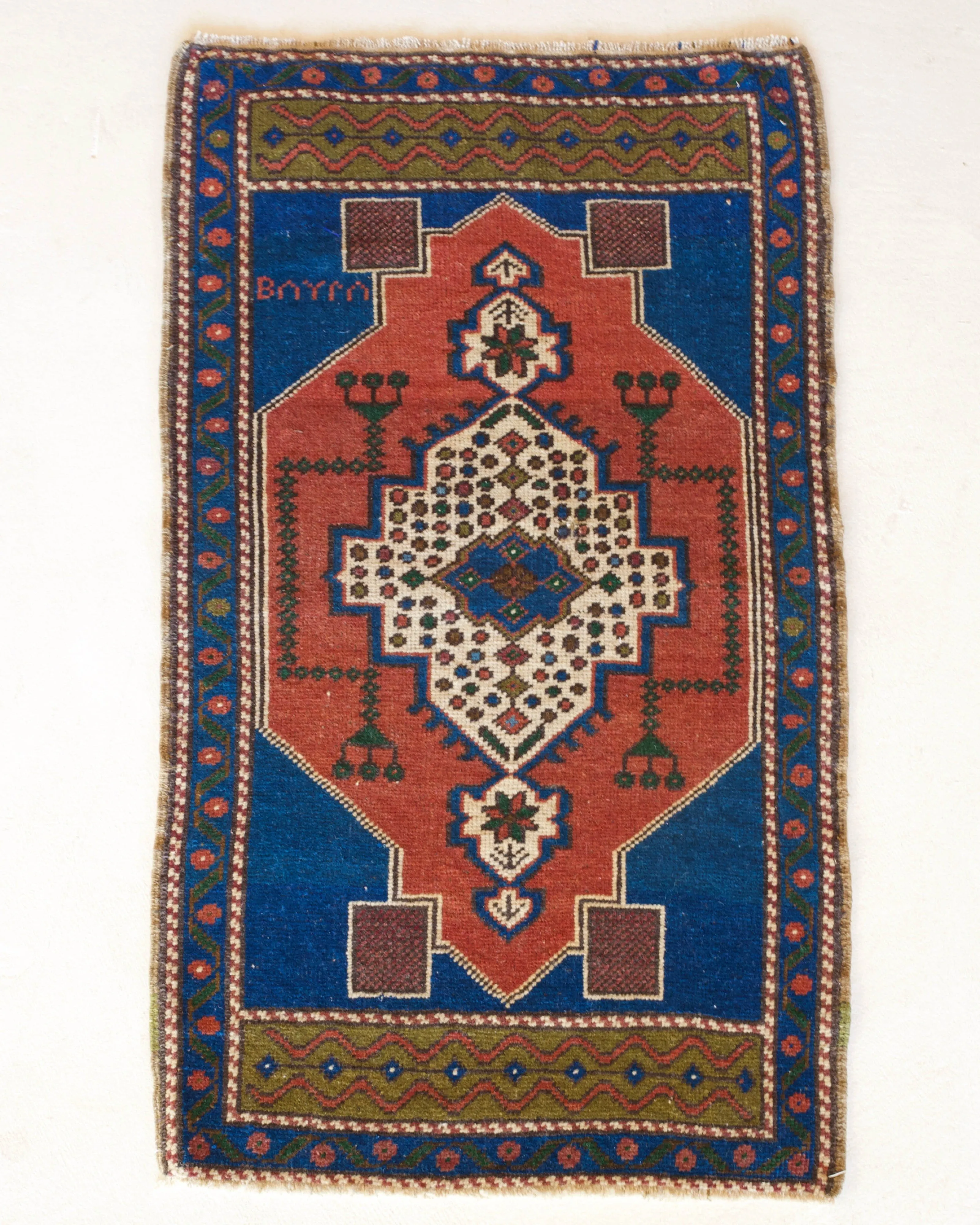 Vintage Mini Turkish Rug 22"x44"