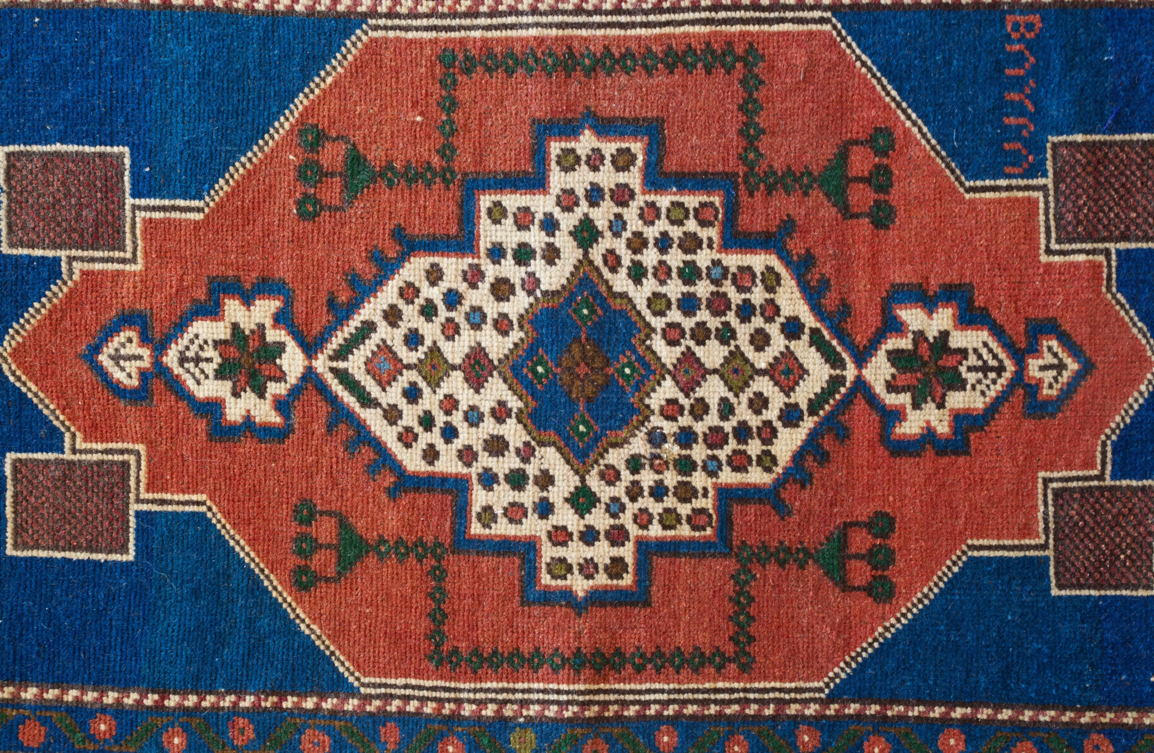 Vintage Mini Turkish Rug 22"x44"