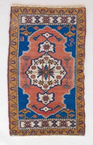 Vintage Mini Turkish Rug 24"x44"