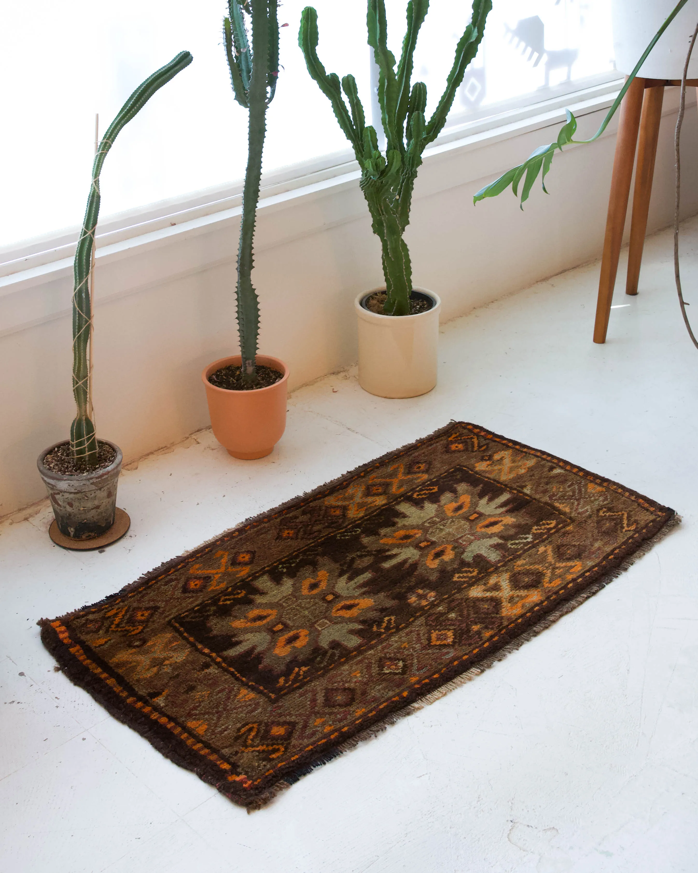 Vintage Mini Turkmen Rug 22"x42"