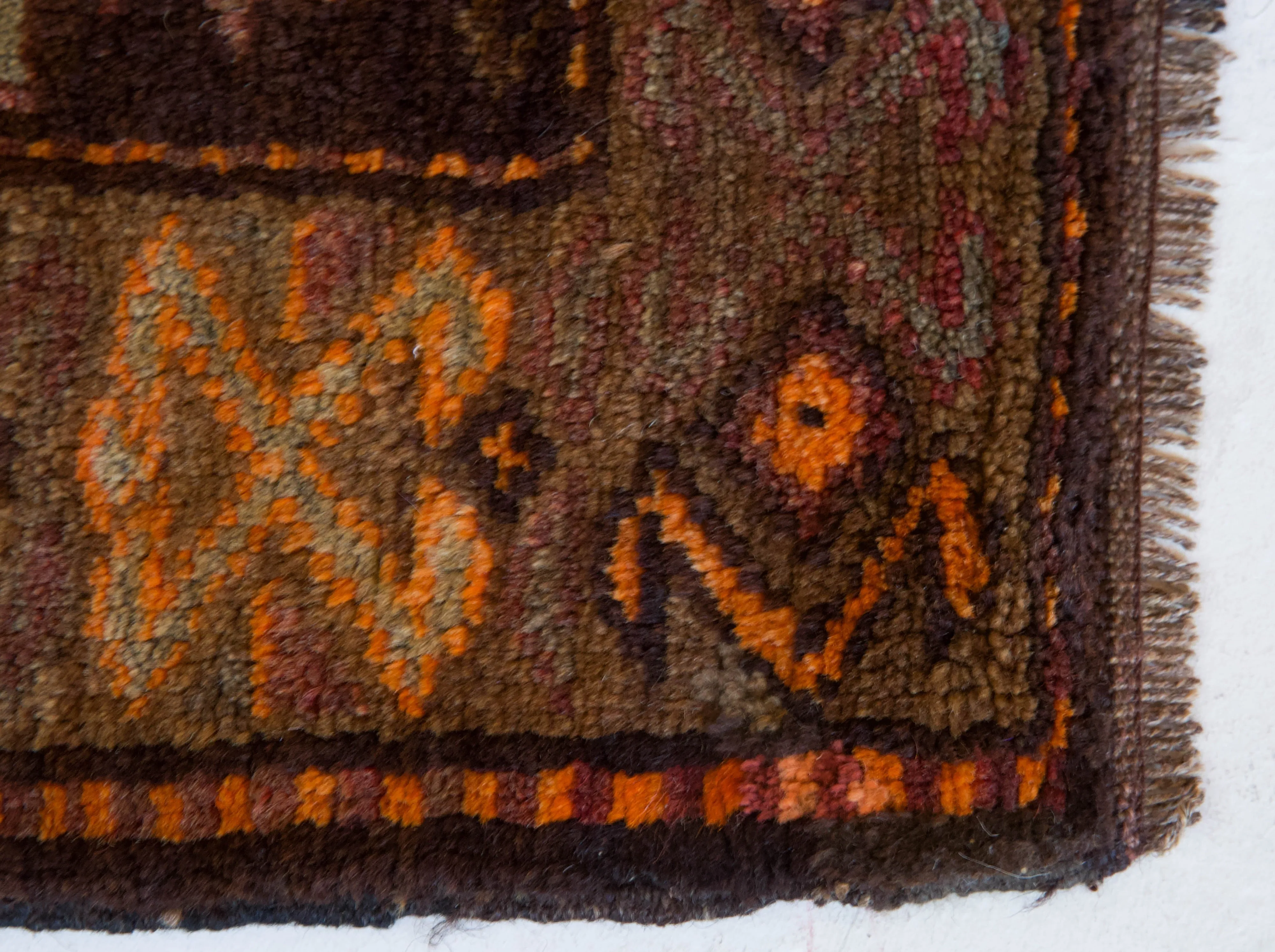 Vintage Mini Turkmen Rug 22"x42"