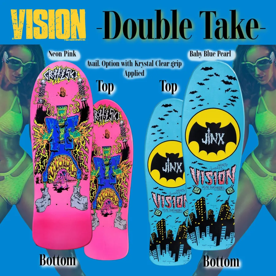 Vision Groholski Frankenstein "Double Take" Pink 10.25" Skateboard Deck