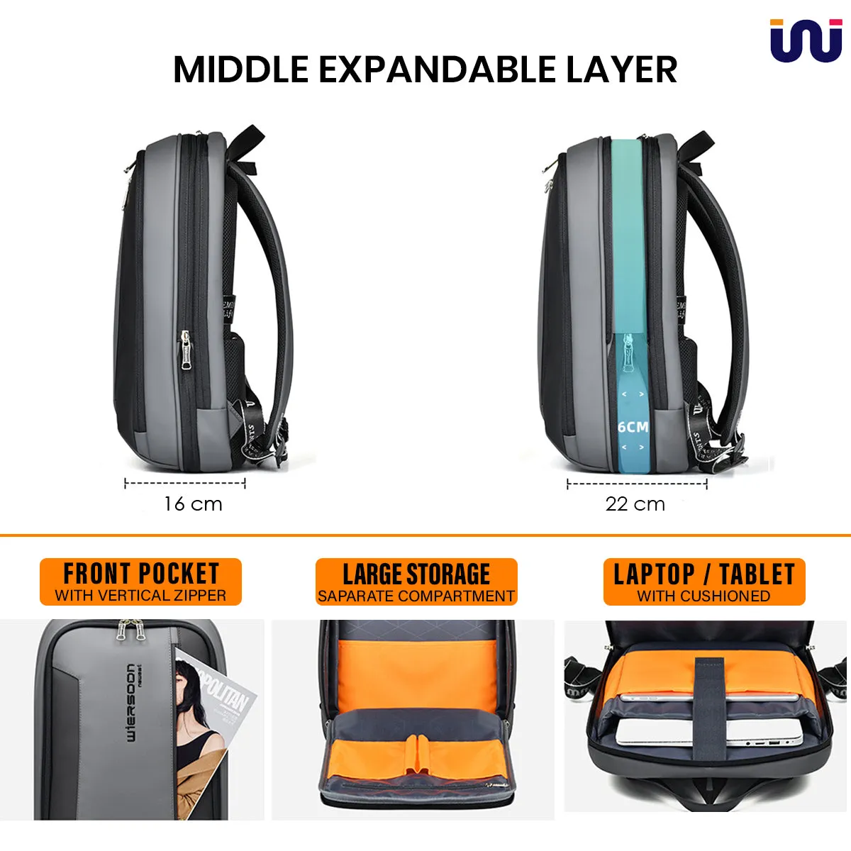WALKENT 15.6" Laptop Bag - Model Sleeko
