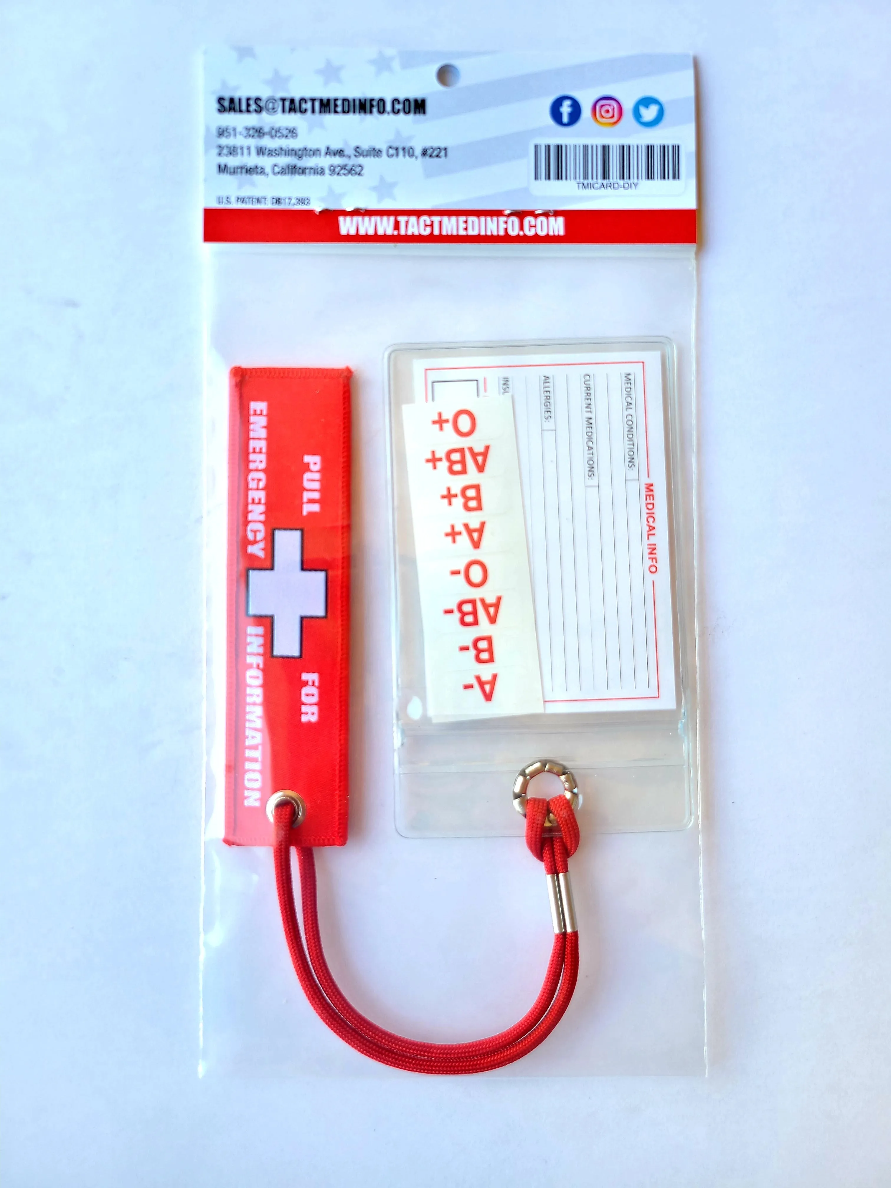 Wallet Size Tact-Med Emergency Info Card