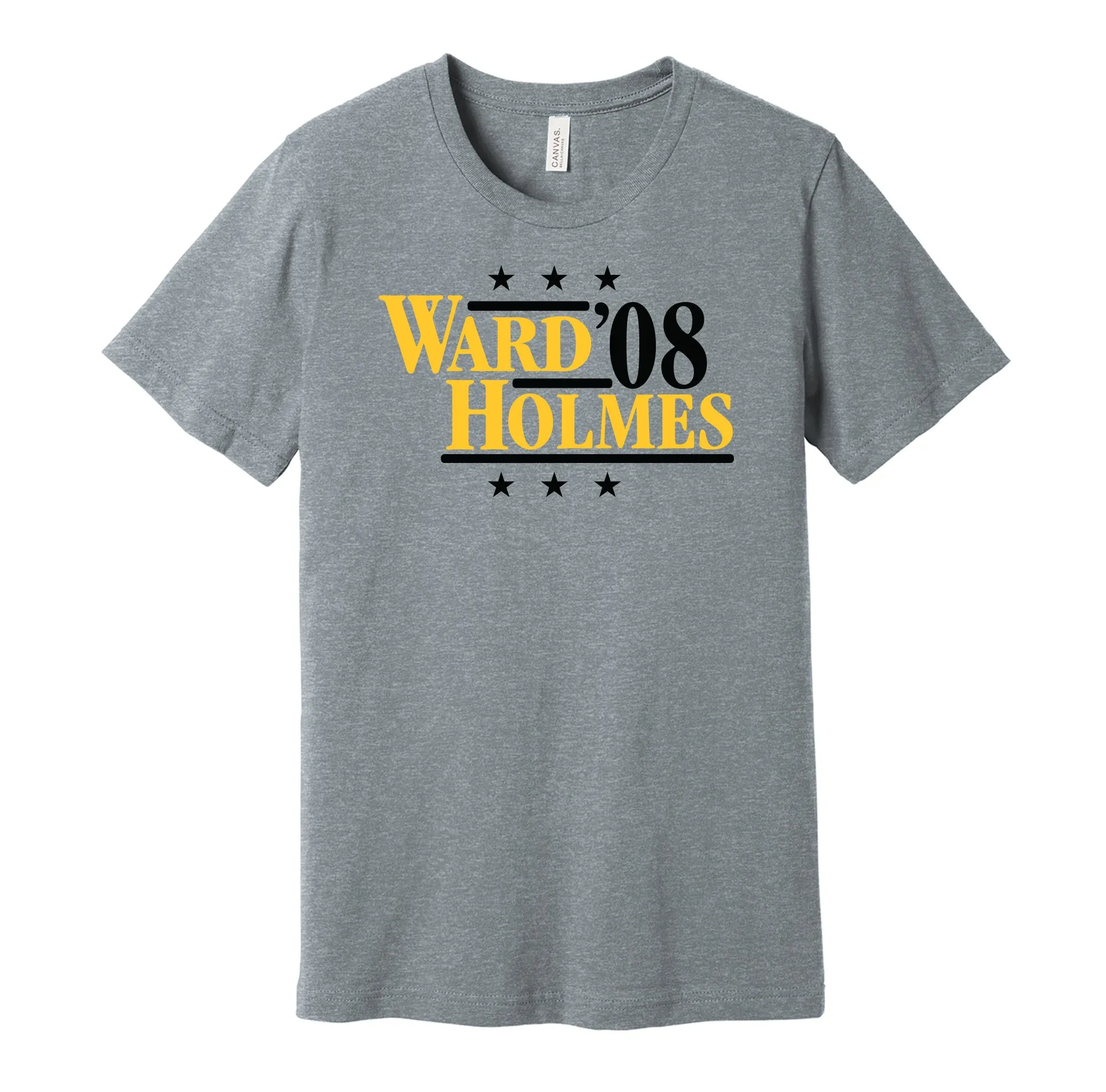 Ward & Holmes '08 - Pittsburgh Football Legends Political Campaign Parody T-Shirt - Hyper Than Hype Shirts