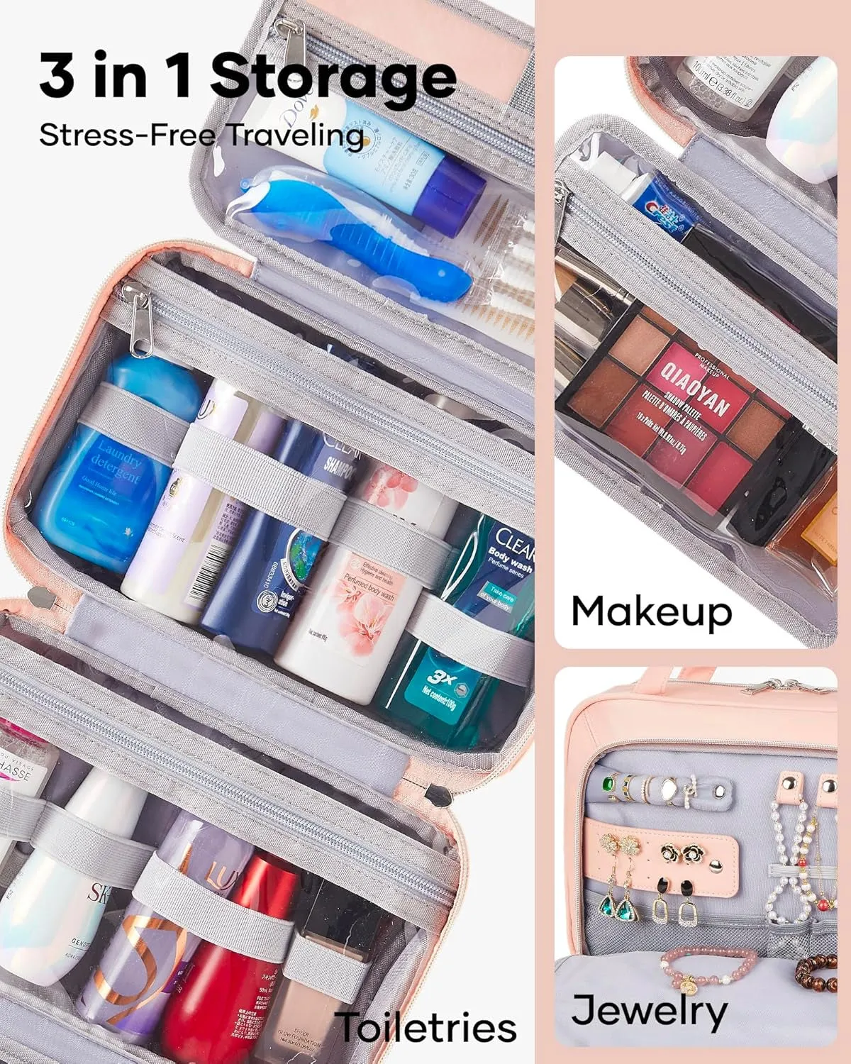 Waterproof Travel Toiletry Bag Jewelry storage Bag for Women