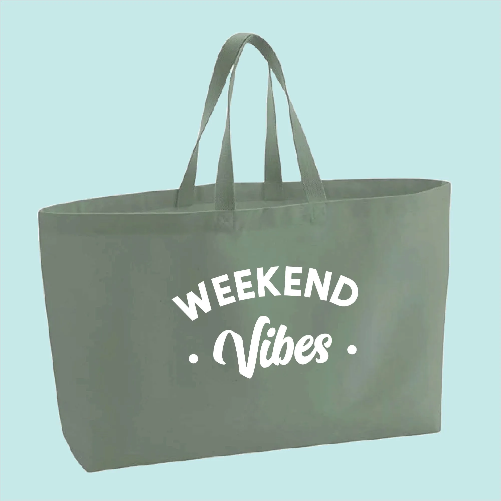 Weekend Vibes Premium Canvas Oversized Tote Bag