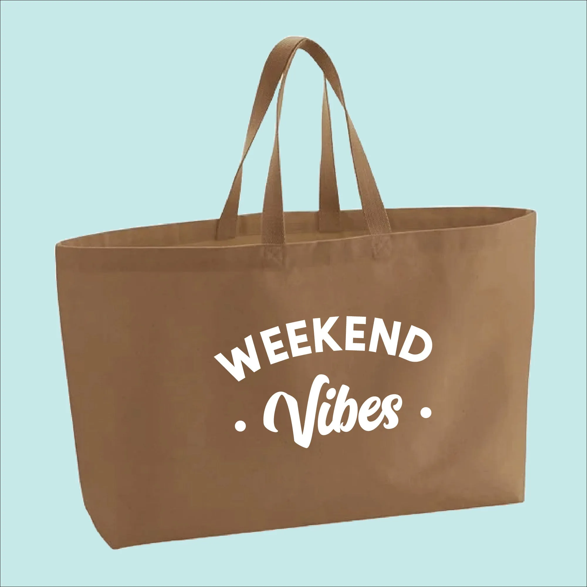 Weekend Vibes Premium Canvas Oversized Tote Bag