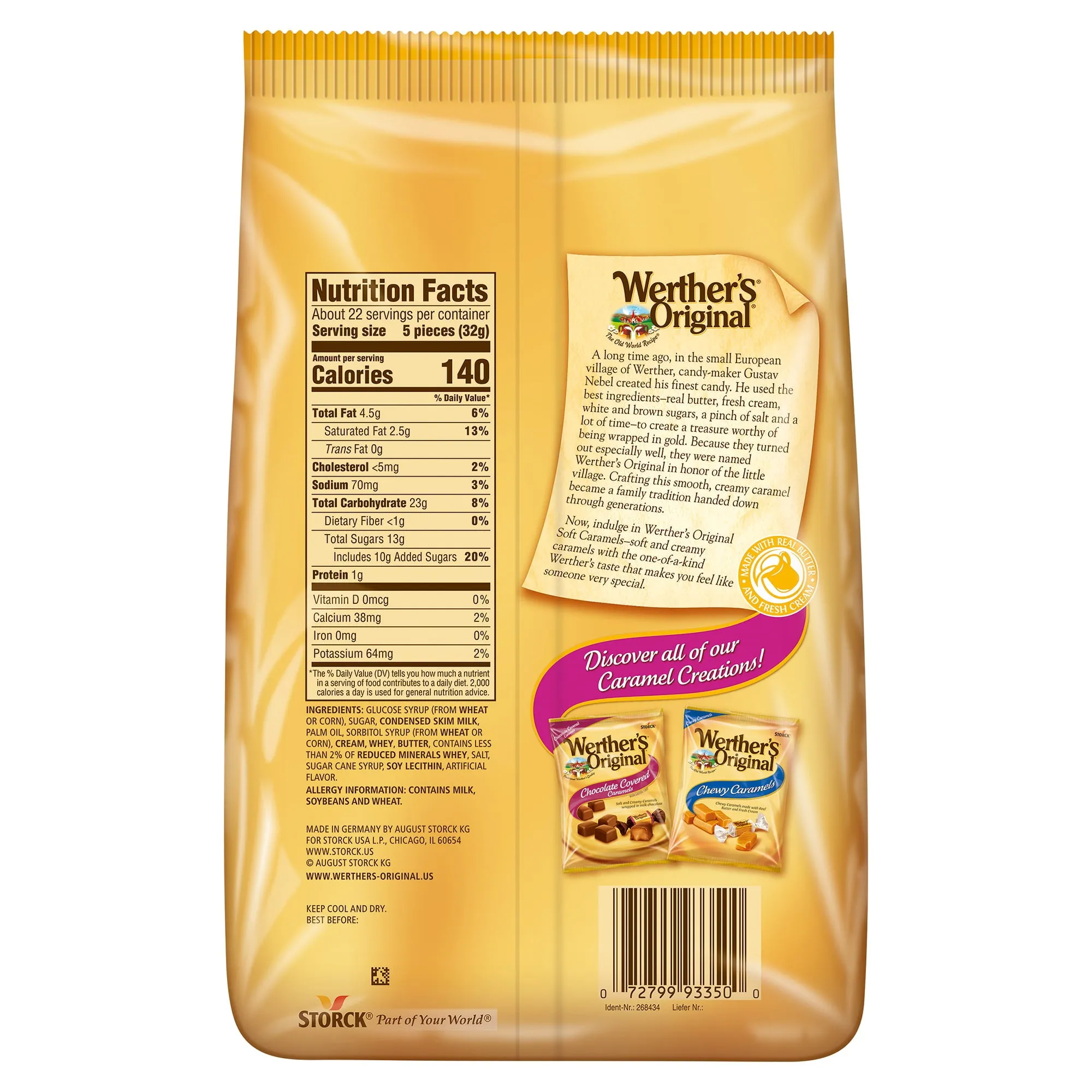 Werthers Original Soft Caramel Candy, 25 oz Bulk Bag