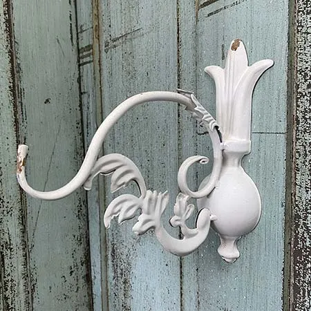 White Ornate Wall Hook
