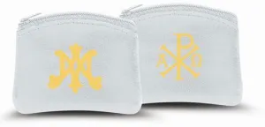 White Soft Genuine Sheepskin Rosary Pouch