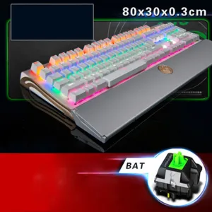 Widenman BK518 LED Backlit USB Wired Gaming 104-key Keyboard CF LOL (waterproof and dustproof)