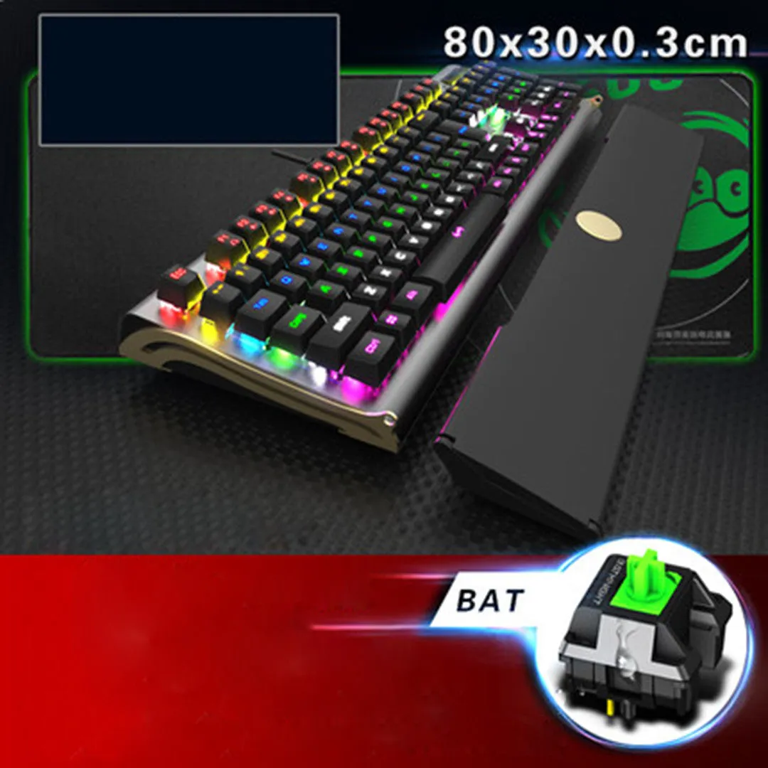 Widenman BK518 LED Backlit USB Wired Gaming 104-key Keyboard CF LOL (waterproof and dustproof)