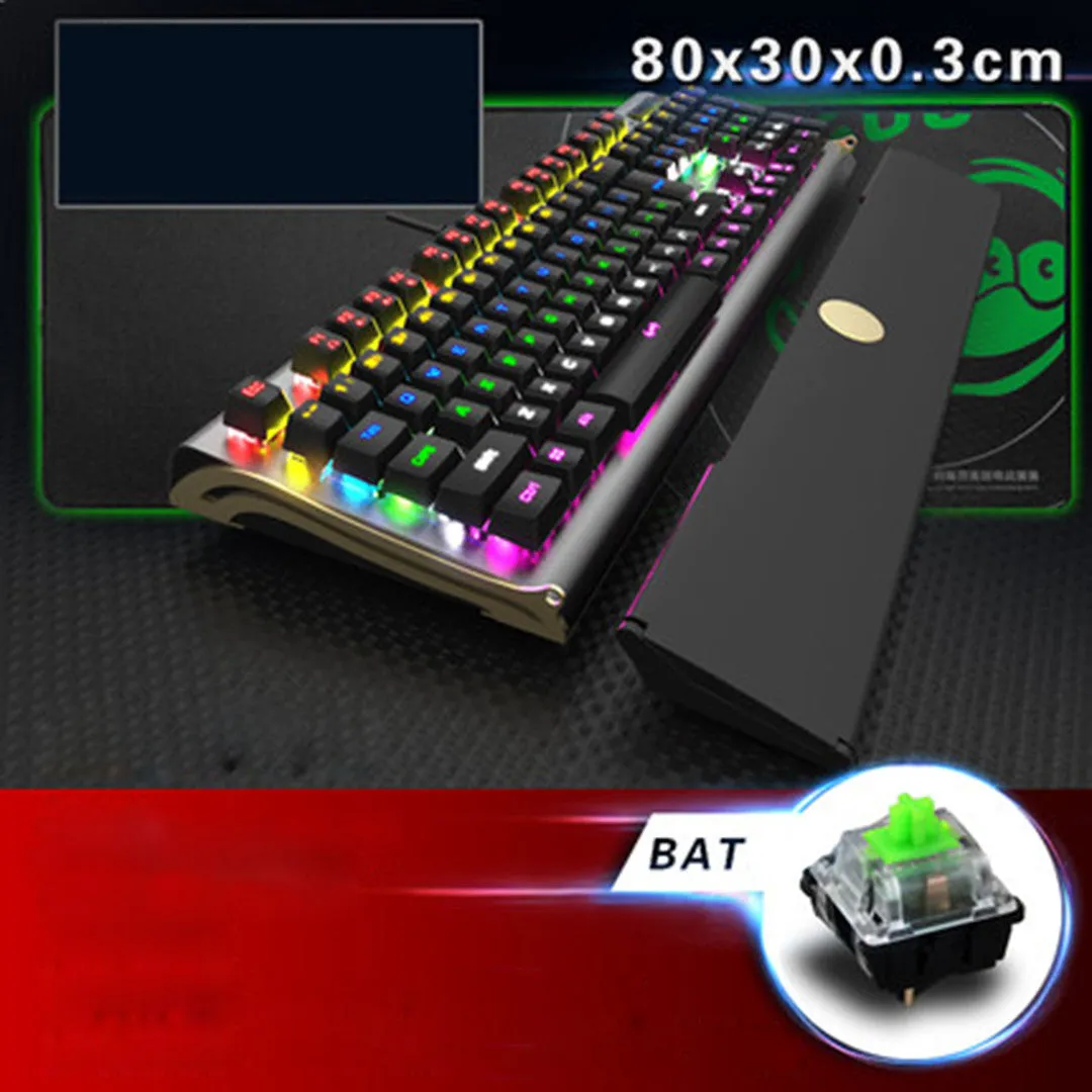 Widenman BK518 LED Backlit USB Wired Gaming 104-key Keyboard CF LOL (waterproof and dustproof)