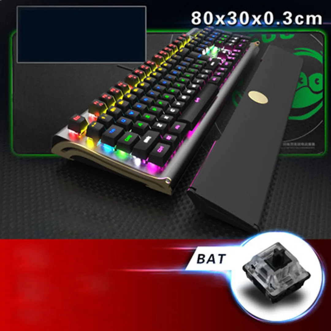 Widenman BK518 LED Backlit USB Wired Gaming 104-key Keyboard CF LOL (waterproof and dustproof)