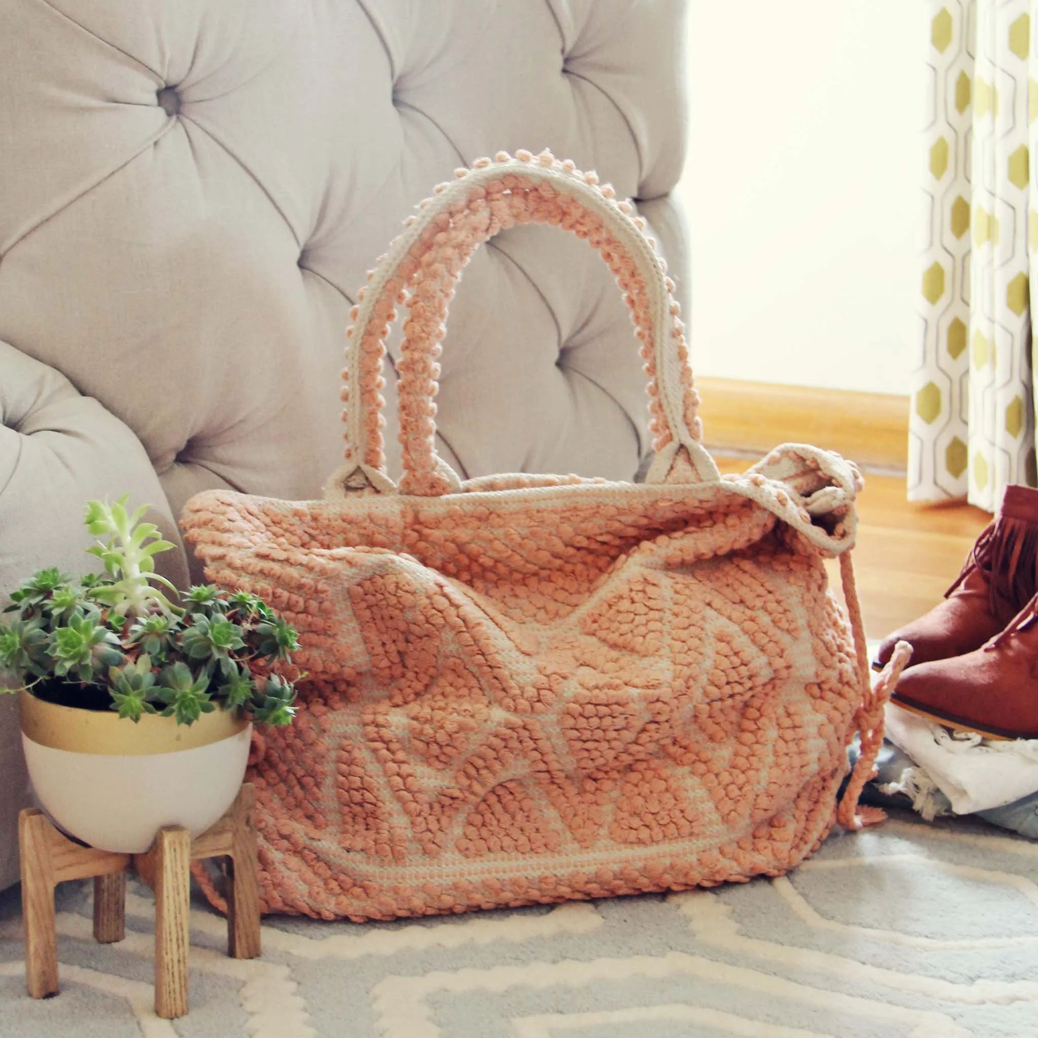 Winter Peach Tote