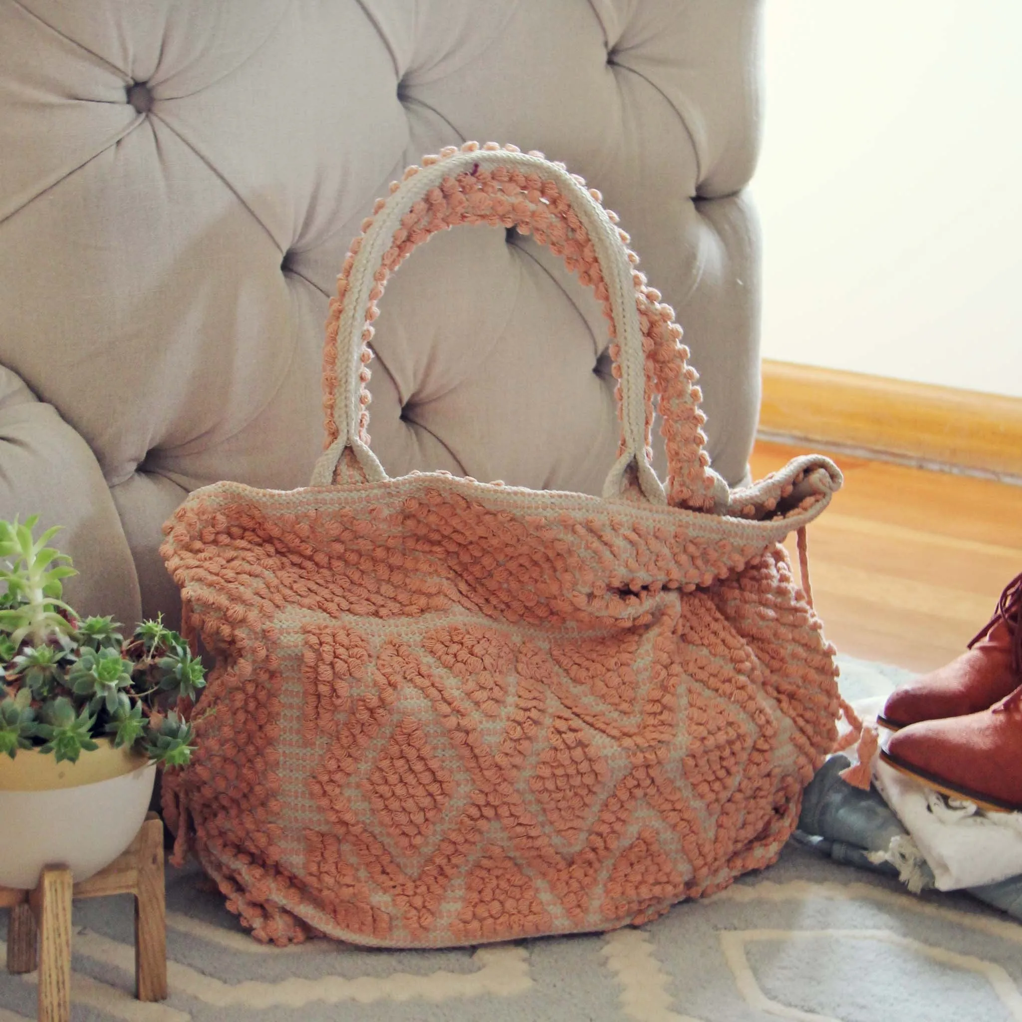 Winter Peach Tote