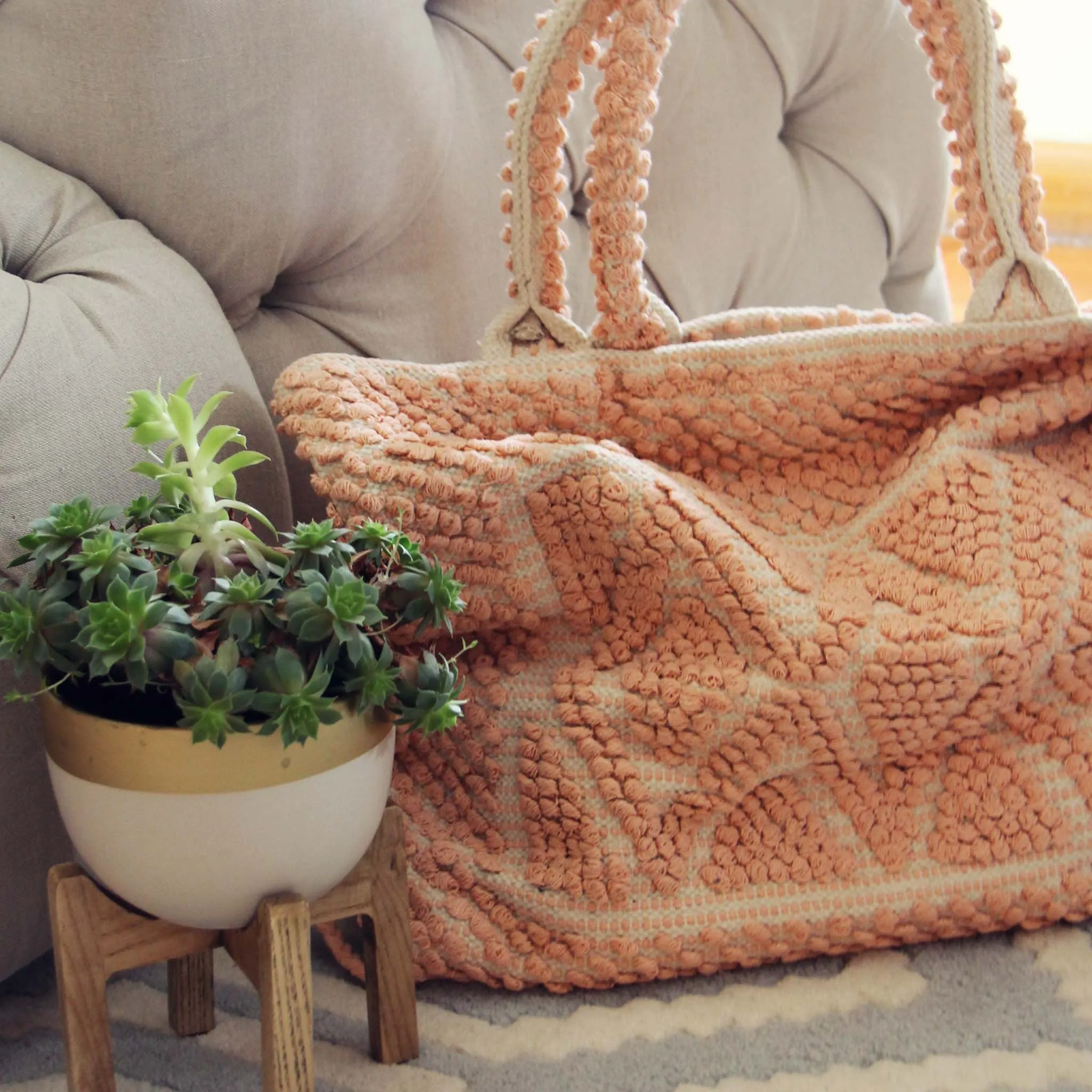 Winter Peach Tote