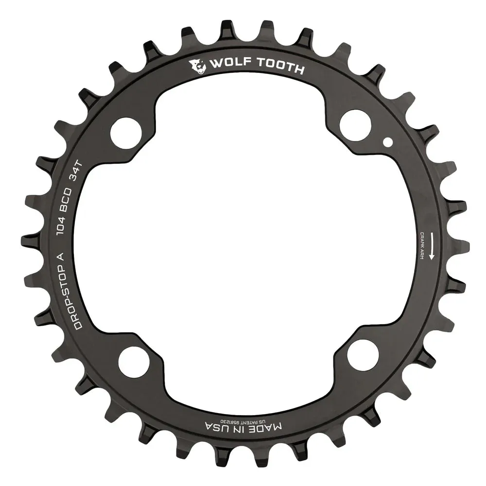 WOLF TOOTH 104 BCD Chainring Drop Stop ST - Black